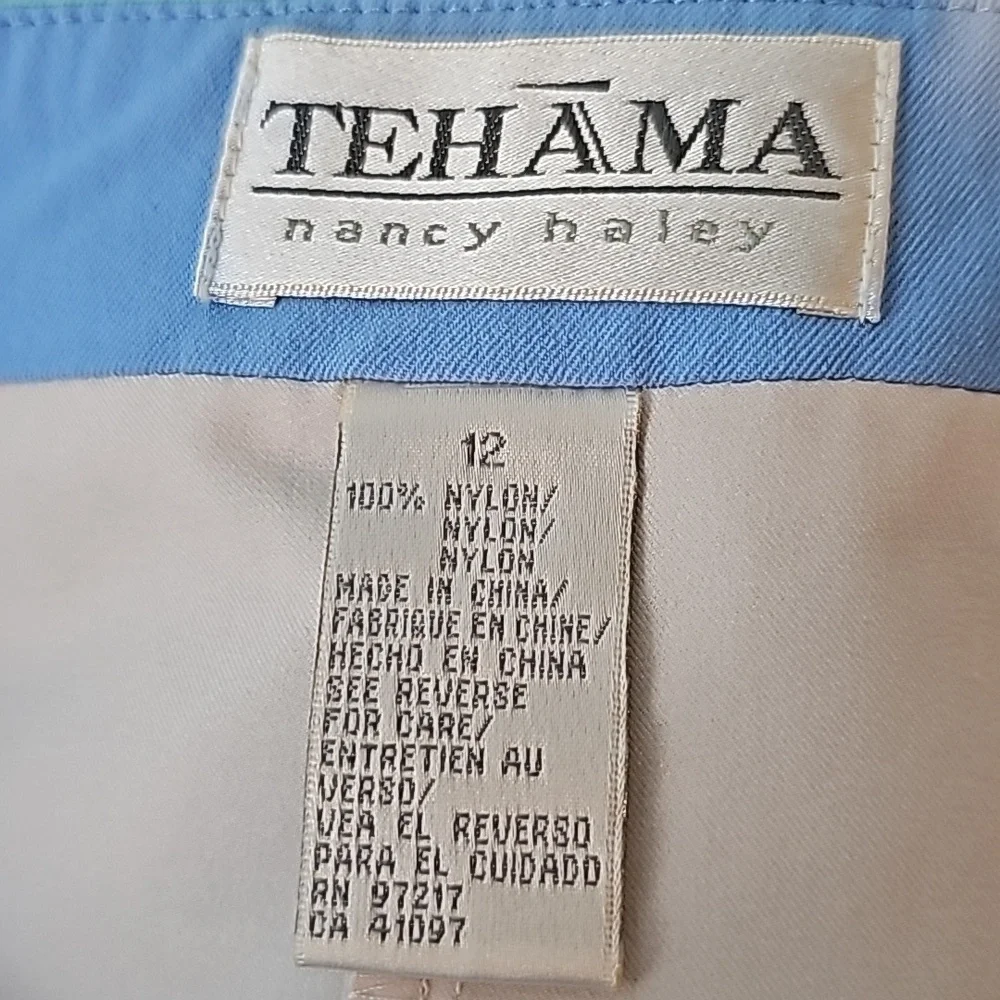 Tehama Nancy Haley Size 12 Blue Skort